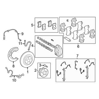 Lexus OE - Front Suspension - Brake Components (RWD)