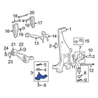 Lexus OE - Front Right Lower Suspension Ball Joint