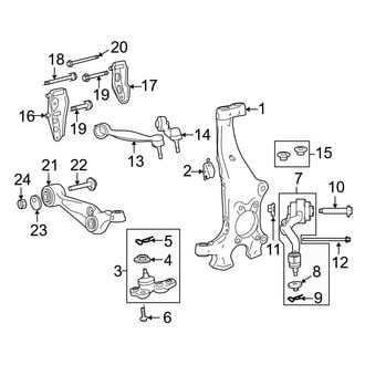 Lexus OE - Front Suspension - Suspension Components (AWD)