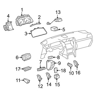 Lexus OE - Instrument Panel - Cluster & Switches (Base / L)