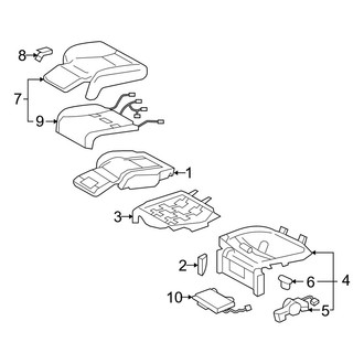 Lexus OE - Seats & Tracks - Rear Seat Components (Seat Cushion Components, With Power)