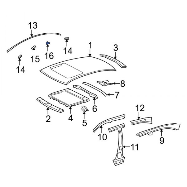 Roof Drip Molding Clip