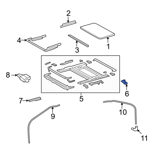 Sunroof Frame Bracket