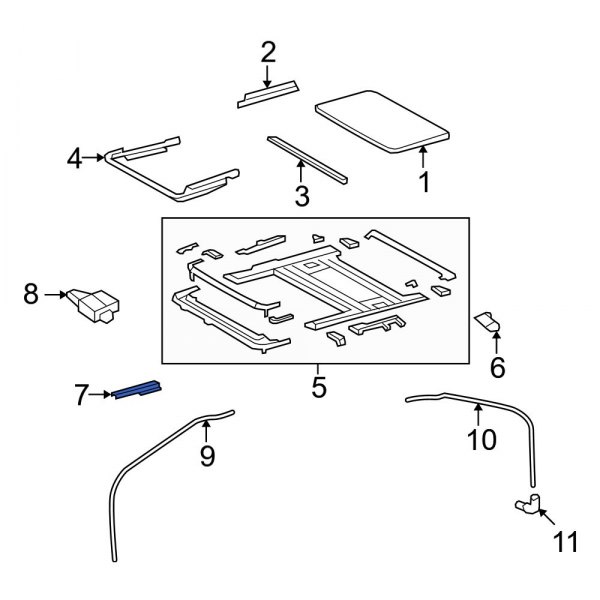 Sunroof Frame Bracket