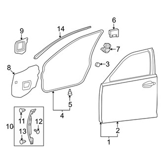 Lexus OE - Front Door - Door & Components