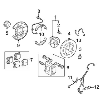 Lexus OE - Rear Suspension - Brake Components (RWD)