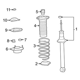 Lexus OE - Rear Suspension - Struts & Components (W/O Air Suspension), (RWD)