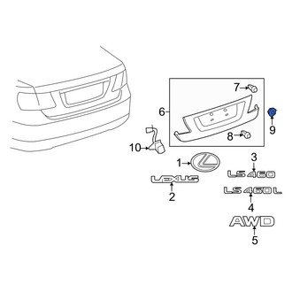 Lexus OE - License Plate Light Panel Nut