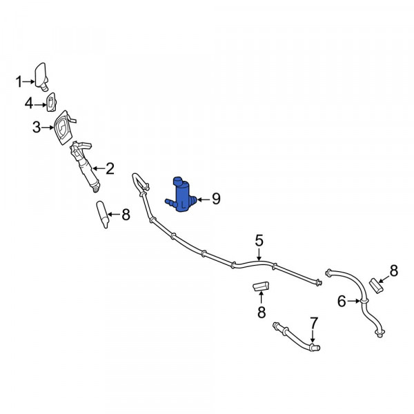 Lexus OE 8528047010 - Headlight Washer Pump