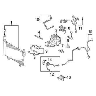 Lexus OE - Air Conditioner & Heater - Condenser, Compressor & Lines (5.0L)