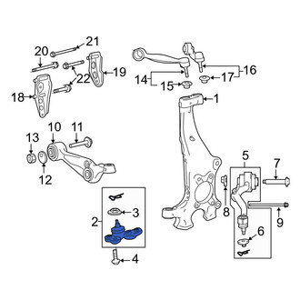 Lexus OE - Front Left Lower Suspension Ball Joint