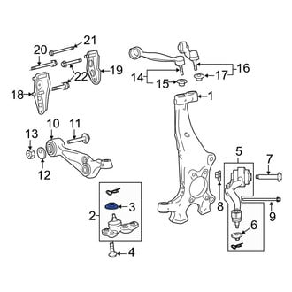 Lexus OE - Outer Suspension Ball Joint Nut & Washer