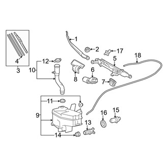 Lexus OE - Windshield - Wiper & Washer Components (W/O Headlamp Washer)