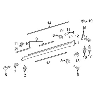 Lexus OE - Pillars, Rocker & Floor - Exterior Trim