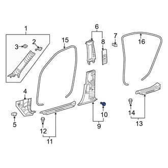 Lexus OE - Left Lower Quarter Panel Trim Panel Clip