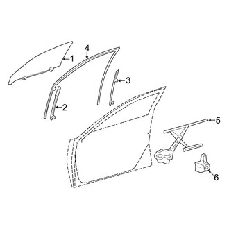 Lexus OE - Front Door - Glass & Hardware (L)