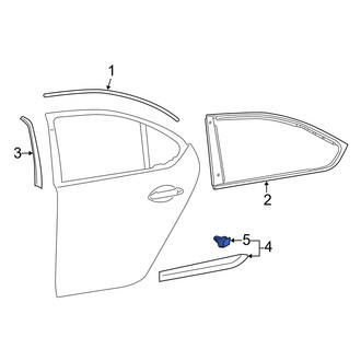 Lexus OE - Rear Door Molding Clip