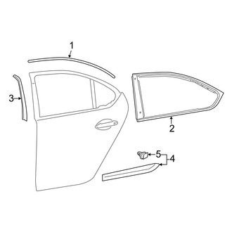 Lexus OE - Rear Door - Exterior Trim