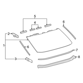 Lexus OE - Back Glass - Glass