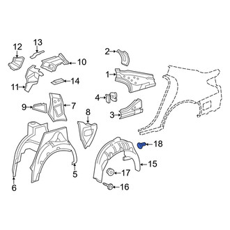 Lexus OE - Quarter Panel Splash Shield Grommet