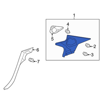 Lexus OE - Rear Right Upper Interior Quarter Panel Trim Panel