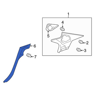 Lexus OE - Rear Left Upper Interior Quarter Panel Trim Panel
