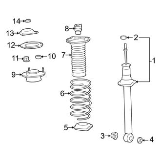 Lexus OE - Rear Suspension - Struts & Components (W/O Air Suspension), (RWD)