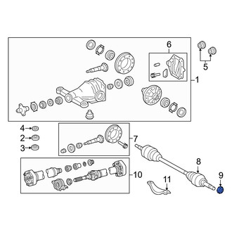 Lexus OE - Rear CV Joint Nut