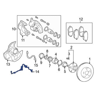Lexus OE - Front Left ABS Wheel Speed Sensor