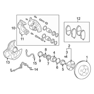Lexus OE - Front Suspension - Brake Components