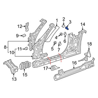 Lexus OE - Upper Body A-Pillar Trim Panel Nut