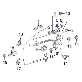 Lexus OE - Left Exterior Door Handle Base Clip