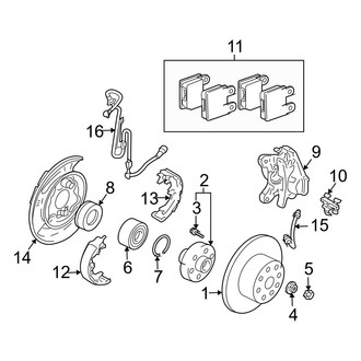 Lexus OE - Rear Suspension - Brake Components