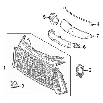 Lexus OE - Front Bumper & Grille - Grille & Components