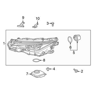 Lexus OE - Front Lamps - Headlamp Components (With Triple Beam)
