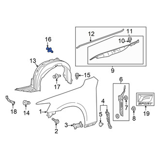Lexus OE - Fender Liner Retainer