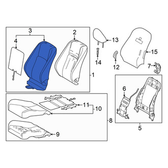 Lexus OE - Front Left Seat Back Cushion Cover