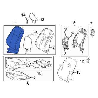 Lexus OE - Front Left Seat Back Cushion Cover
