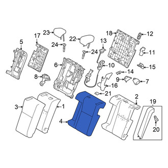 Lexus OE - Rear Left Seat Back Cushion Cover