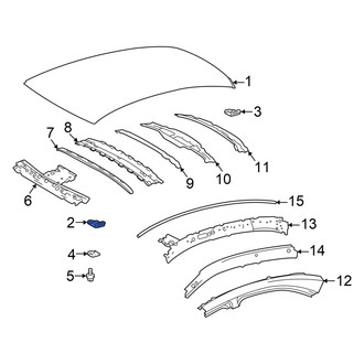 Lexus OE - Front Left Roof Panel Bracket