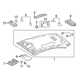 Lexus OE - Roof - Interior Trim (W/O Sunroof)