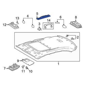 Lexus OE - Rear Right Headliner Insulator