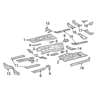 Lexus OE - Pillars, Rocker & Floor - Floor & Rails