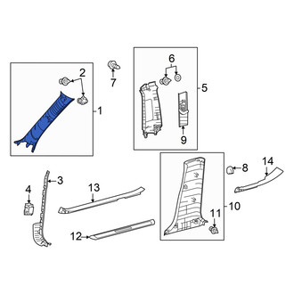 Lexus OE - Left Body A-Pillar Trim Panel