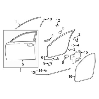 Lexus OE - Front Door - Door & Components