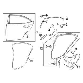 Lexus OE - Rear Door - Door & Components