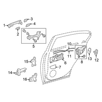 Lexus OE - Rear Door - Lock & Hardware