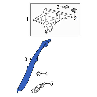 Lexus OE - Rear Left Lower Interior Quarter Panel Trim Panel