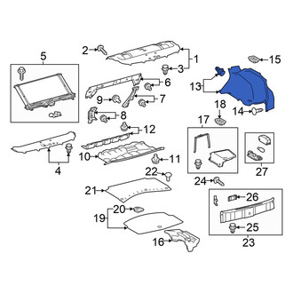 Lexus OE - Rear Left Trunk Trim Panel