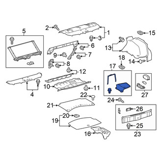 Lexus OE - Rear Left Lower Trunk Trim Panel